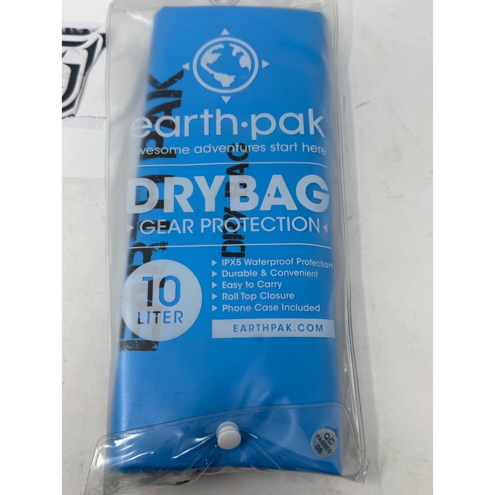 Earth Pak Waterproof Dry Bag 10 Liter With‎ Phone Case - Gear Protection New